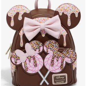 Loungefly Disney Minnie Mouse Chocolate
Lollipop Ears Mini Backpack NWOT